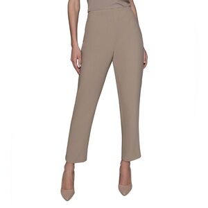 KARL LAGERFELD PARIS Women's Seam-Detail Ankle Pants (0; Truffle)